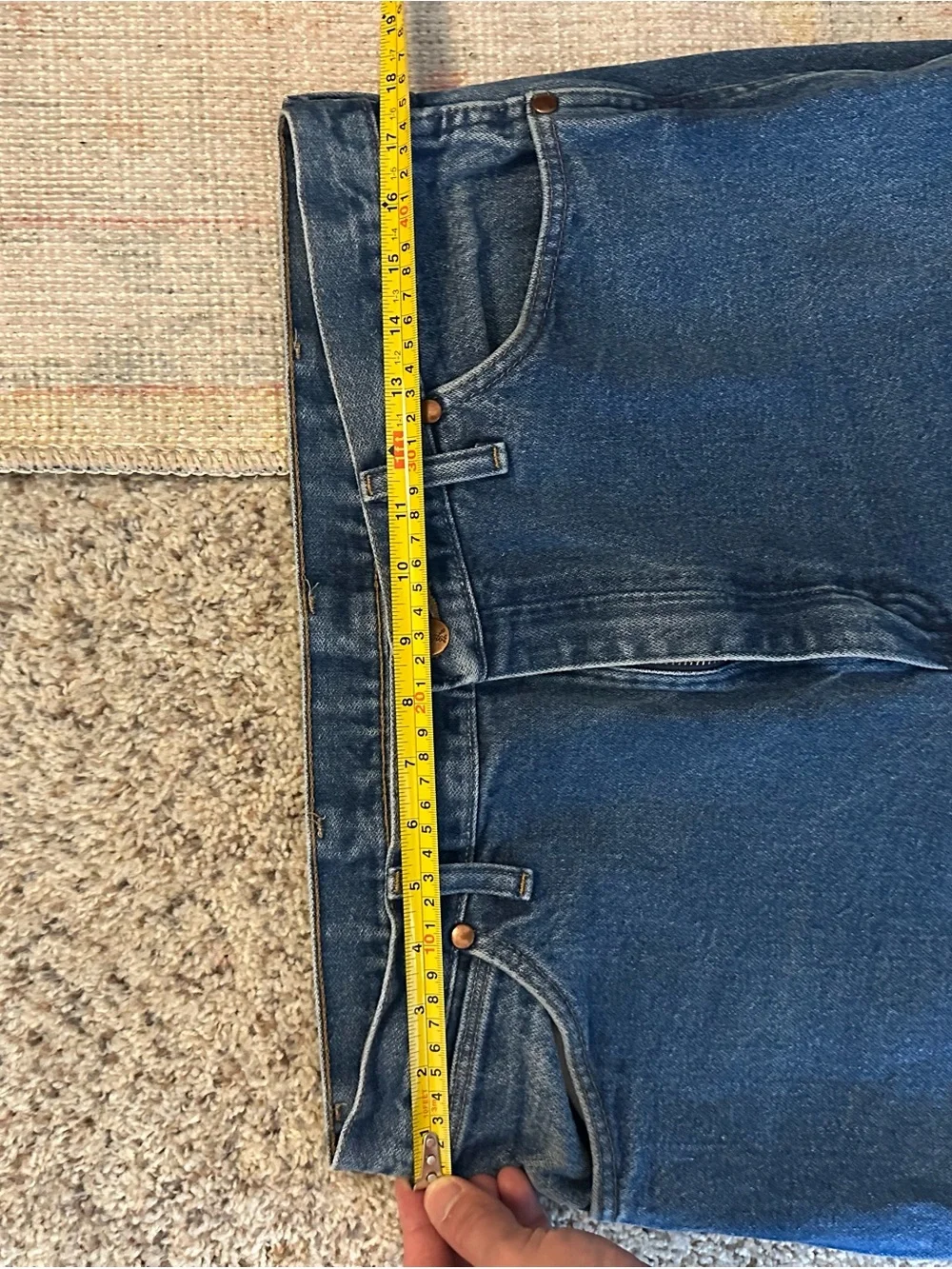 Wrangler Men's Dark Blue Straight Leg Jeans